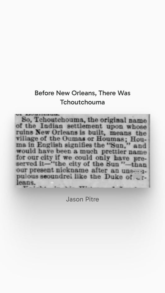 Houma Indian, New Orleans, Tchoutchouma, Indian